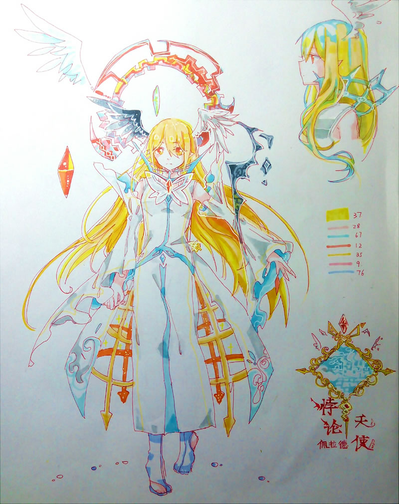 奥拉原创服装：浅金神裔应援