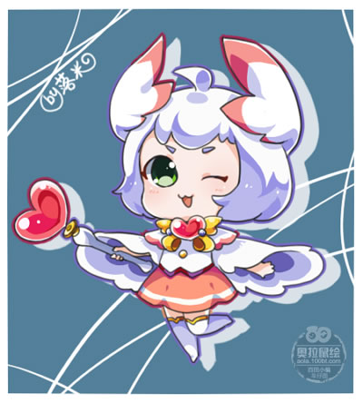 鼠绘白羽精灵拟人