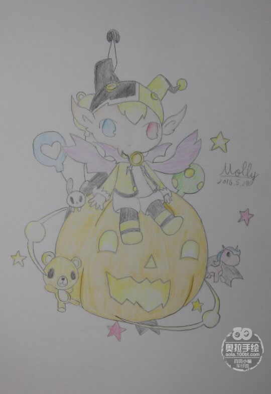 奥拉星手绘 乐天童心