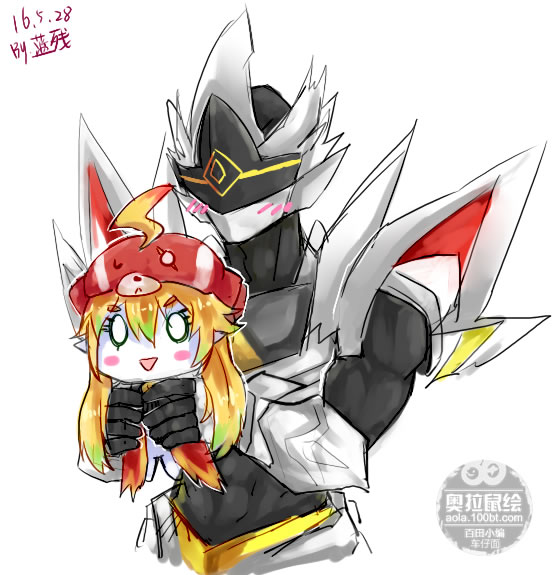 奥拉星鼠绘 维爸爸和艾莉麻麻