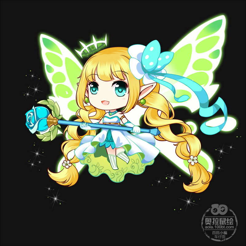 奥拉星鼠绘 Q版森林女皇