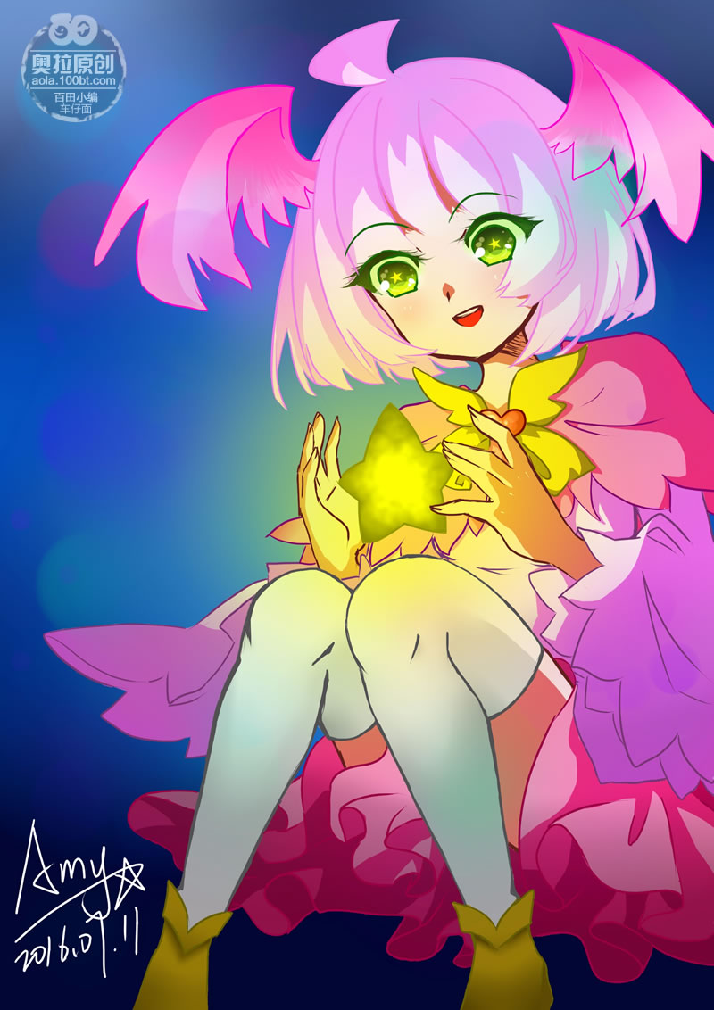 奥拉星板绘 白羽精灵