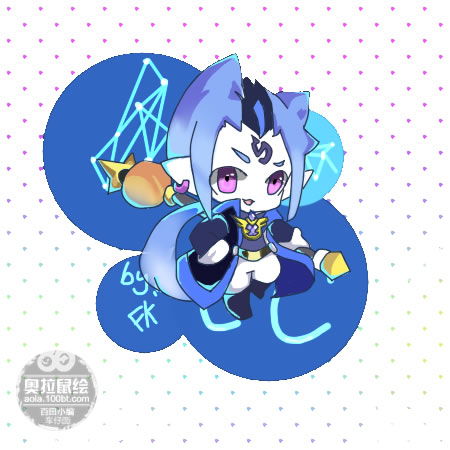 奥拉星鼠绘 暗夜辰星