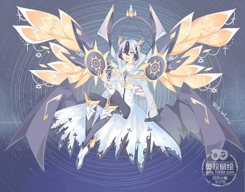 奥拉星鼠绘 圣修暗凯帝拟人