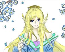 原创-古风少女-板绘-sai