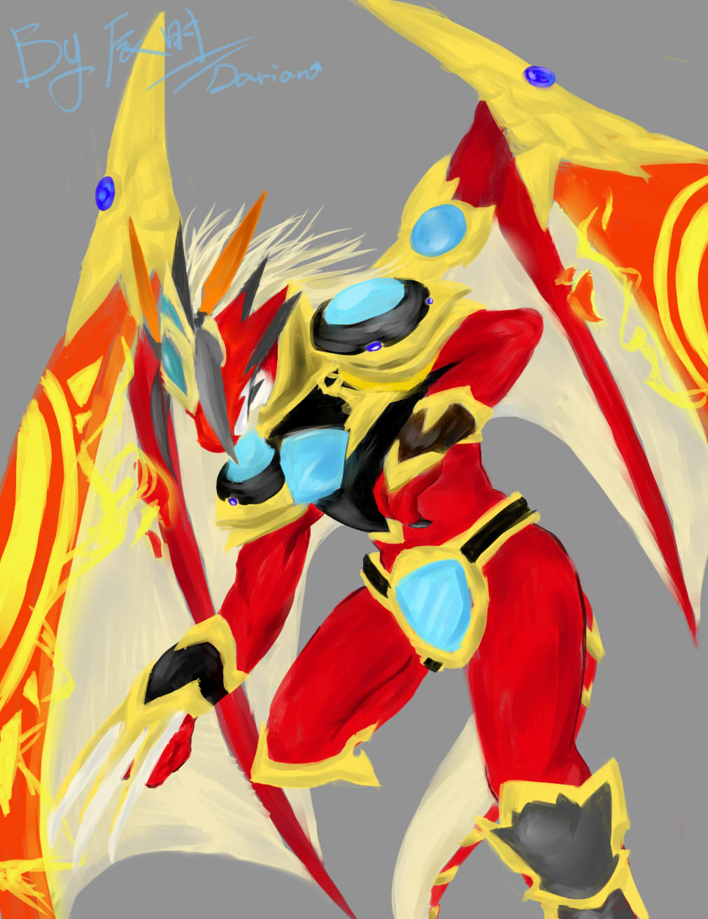 龙斗士龙王雷恩 辰时手绘作品