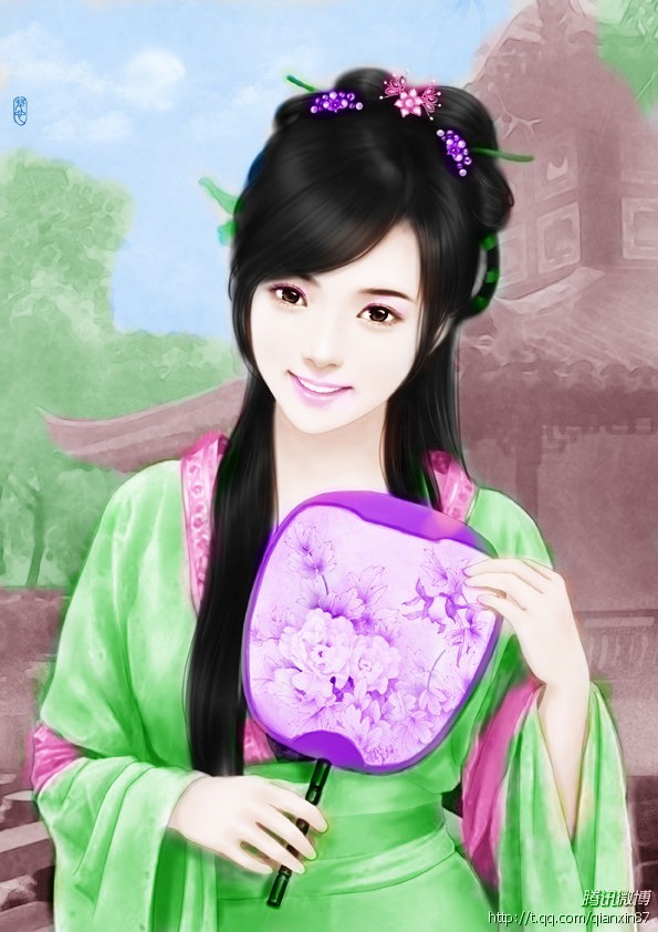 后宫嫔妃手绘丹青图
