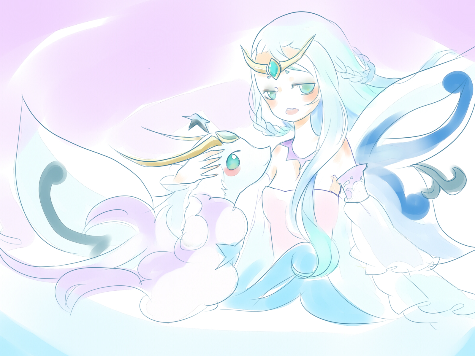 墨守奥比岛板绘秀作品--幻云星龙拟人之云上女帝