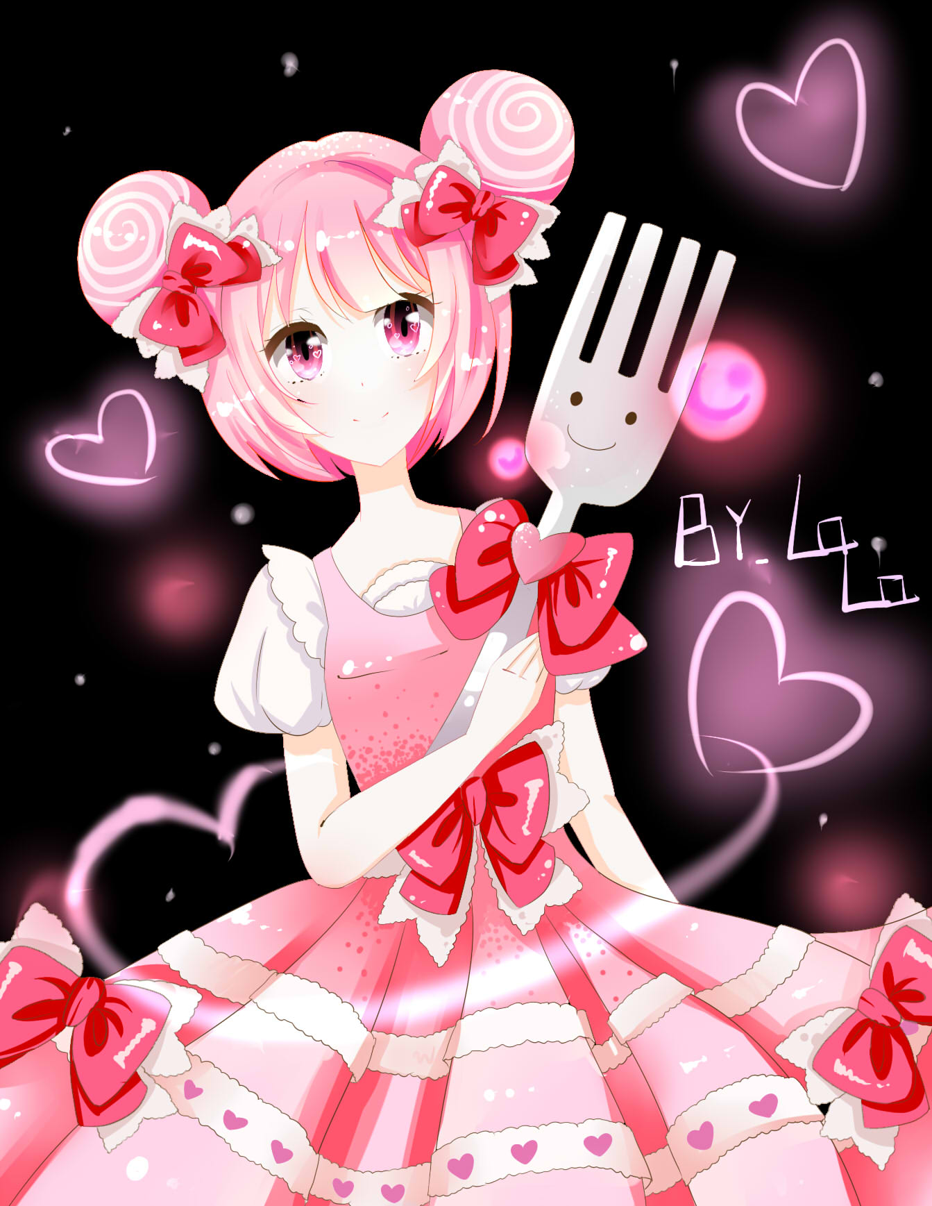 lala奥比岛板绘秀作品糖心公主